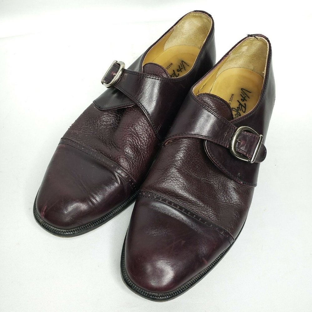 Vito Papolo Italy Cap Toe Monk Strap Loafers 9 M